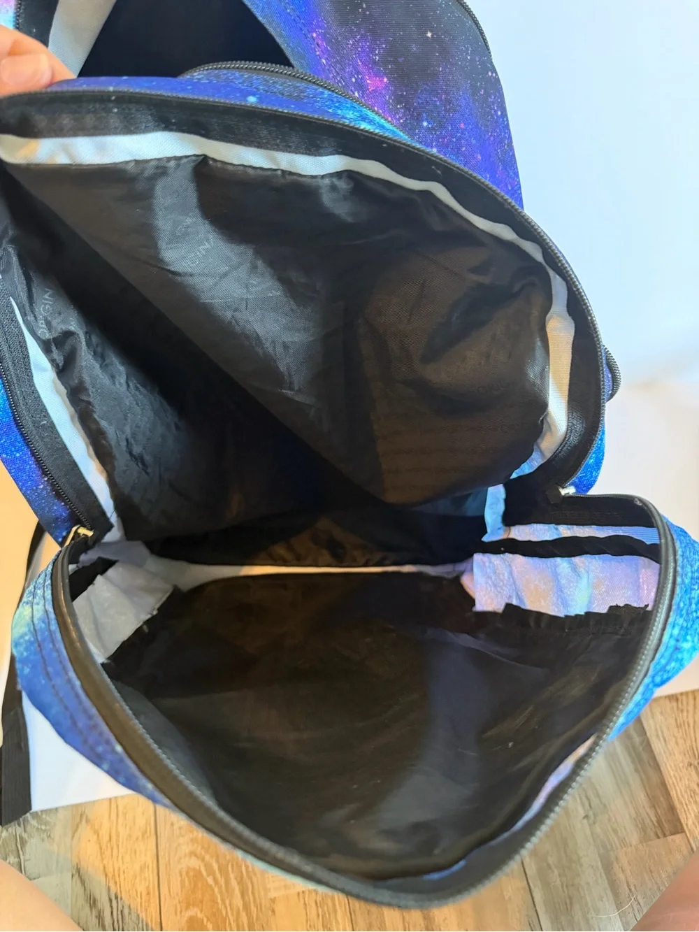 JanSport Galaxy Print Backpack in Blue and Purple